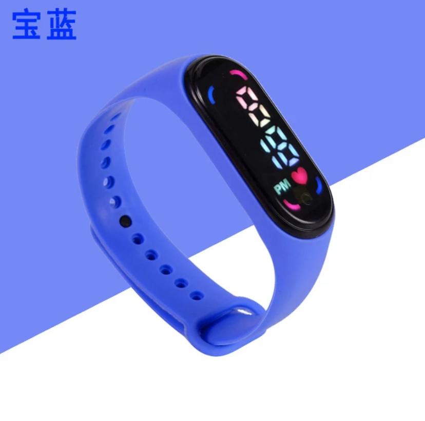 Multi-color LED Watch For Children, royal blue