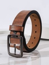 Men Square Buckle Belt - Brown/ size 34-38