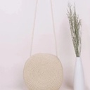 Mini Minimalist Straw Bag - Beige