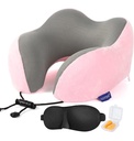 GOTDYA Travel Pillow, Memory Foam (Pink)