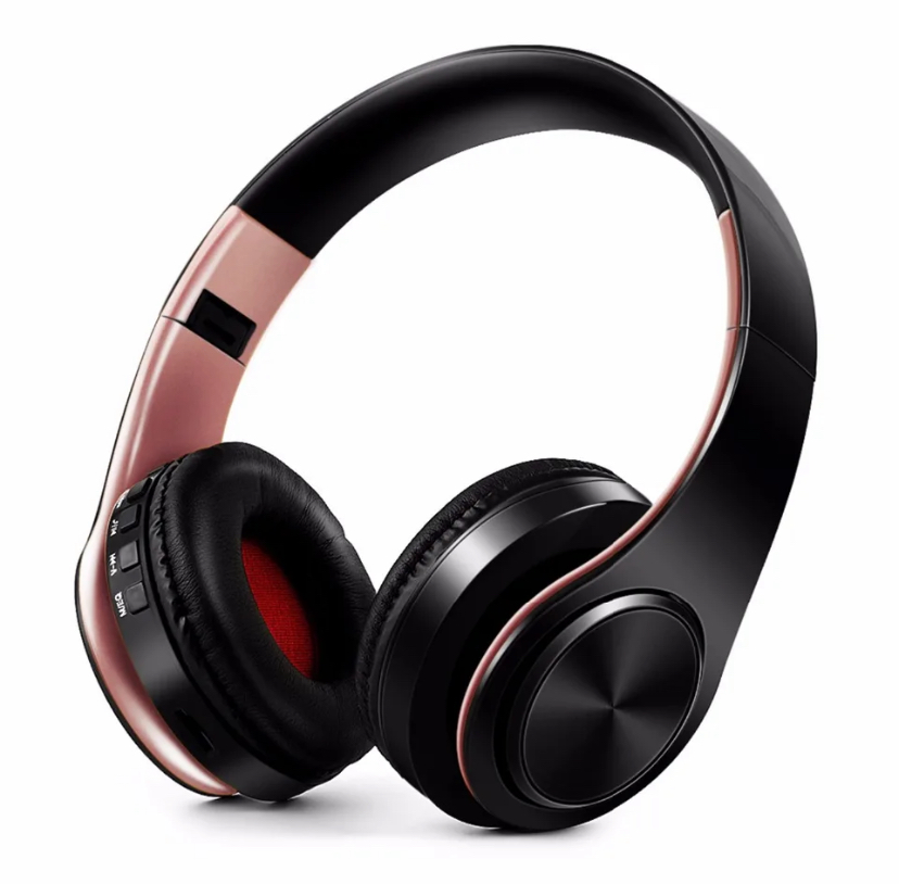 AYVVPII Lossless Player Bluetooth Headphones with Microphone Wireless Stereo Headset Music for Iphone Samsung Xiaomi mp3 Sports - Black Pink